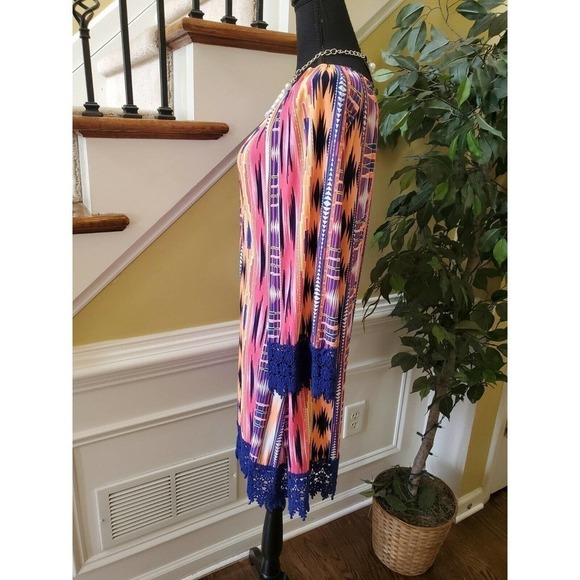 2B Together Boho Lace Trim Dress Sz SM - Picture 7 of 11
